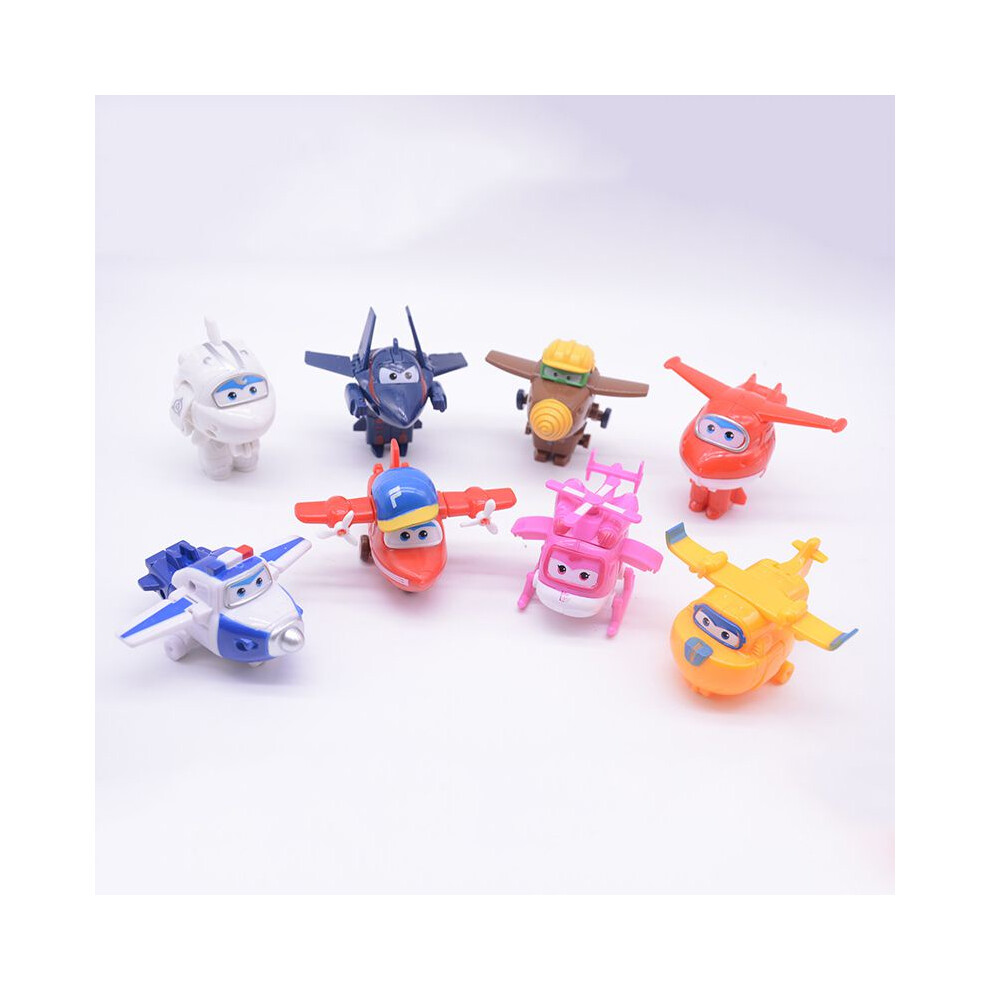 Wings Super 8pcs Toys Mini Planes Model Transformation Airplane Robot Gift Kids