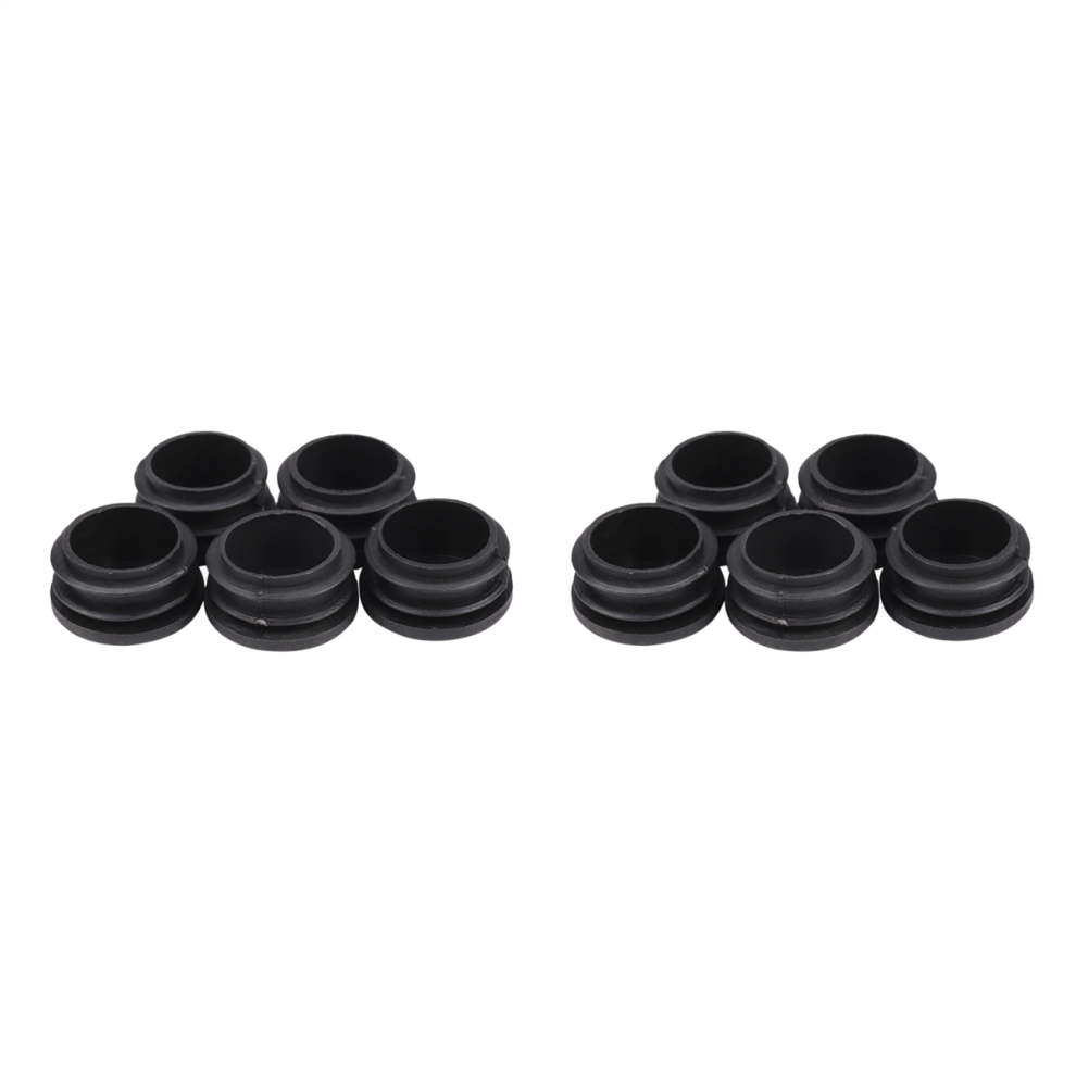 Black Plastic 35Mm Dia Blanking End Caps Round Tube Insert 5 Pcs 4713866733635