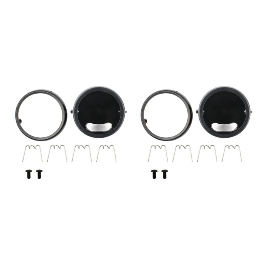 2X 5.75 Inch Motorcycle Headlights Housing For Motorcycle Black 4713866762741