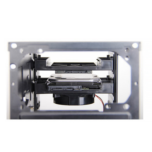 5,25" optisk drevposition 2,5 tommer til 3,5 tommer SSD 8 cm blæser harddisk 2