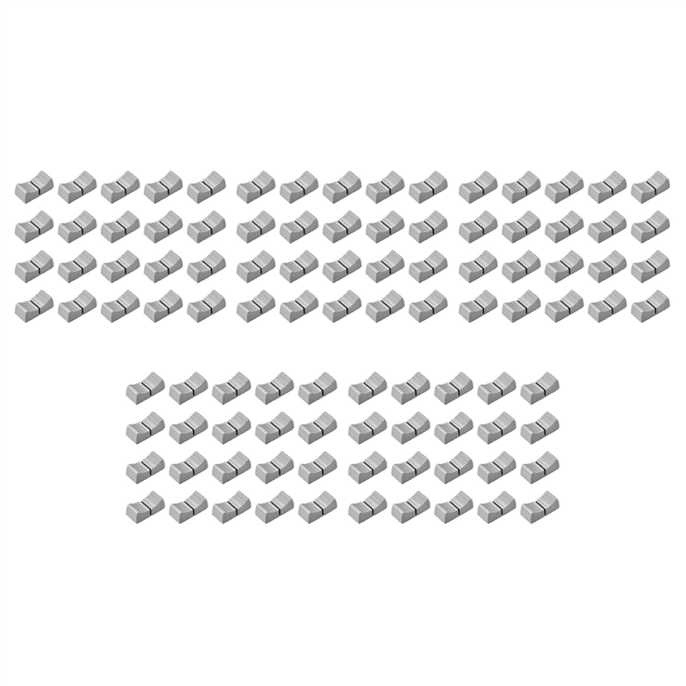 100Pcs Console Mixer Slider Fader Knobs For Potentiometer Knob Gray 4713866761515