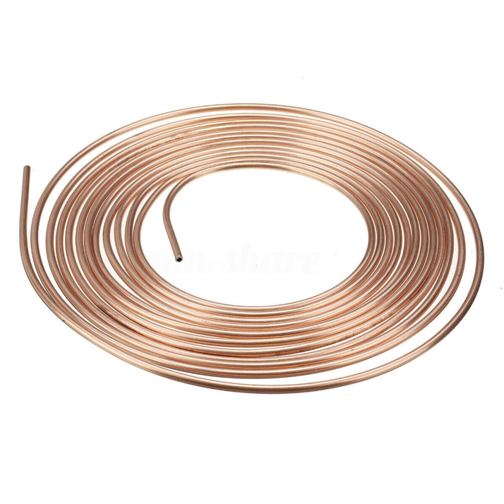 2 Pack 25Ft Copper Nickel Brake Tubing Kit 3/16 Inch Od + 30Pcs Nuts 4713866765551