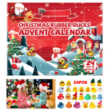 Christmas Advent Calendar Rubber Duck Countdown Calendar Kids Toy Xmas Surprise Blind Box Gift