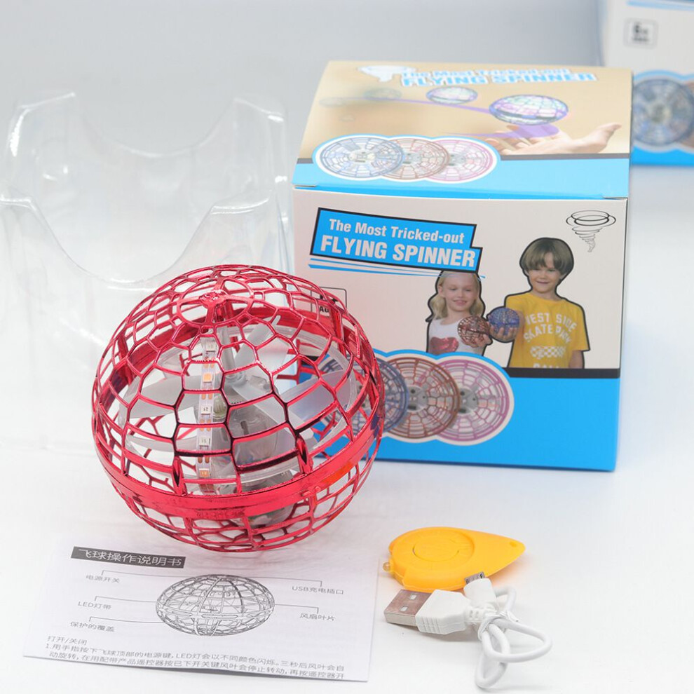 (Red)Flynova Pro Spinner Trucos Interminables Juguetes Voladores Drones Operados A Mano Regalo Para NiñOs-image
