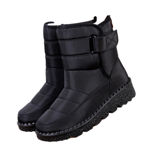 (Black, 38) Ankle Snow Ladies Boots Women Winter Warm Fur Lined Waterproof Non Shoes Slip