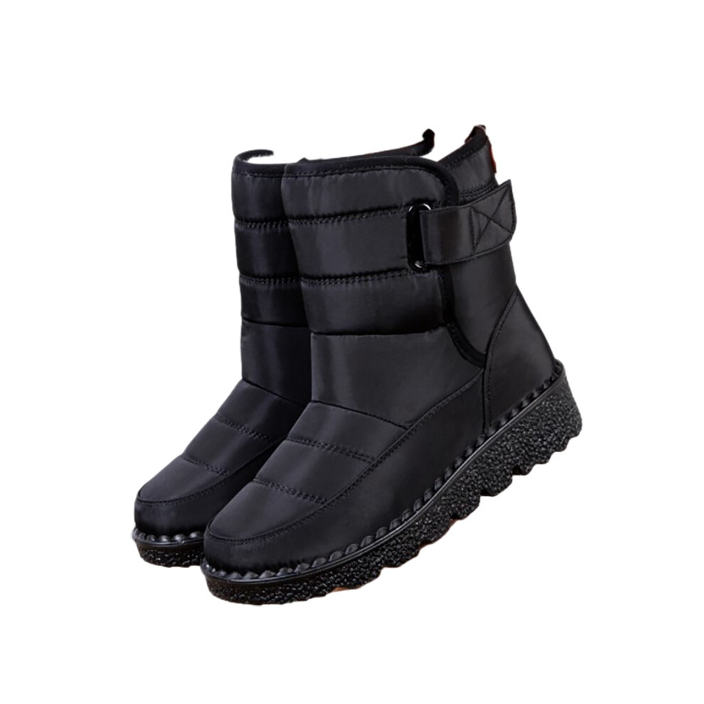 (Black, 38) Ankle Snow Ladies Boots Women Winter Warm Fur Lined Waterproof Non Shoes Slip