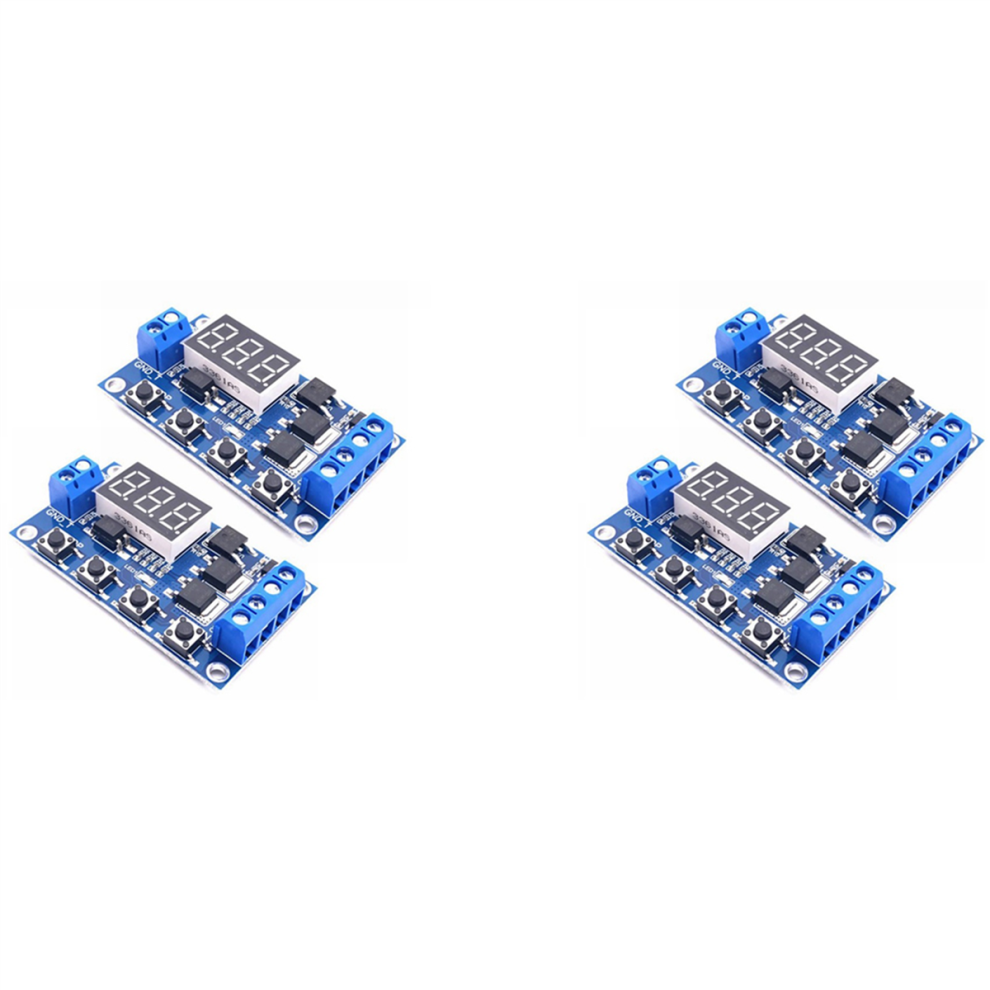 2Pcs Dc12-24V Dual Mos Digital Time Delay Relay Trigger Cycle Timer 4713866752285
