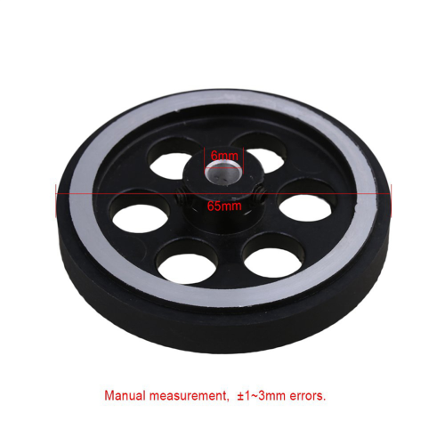 3Pcs 200X6mm Industrial Aluminum Rubber Measuring Encoder Wheel 1