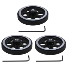 3Pcs 200X6mm Industrial Aluminum Rubber Measuring Encoder Wheel