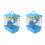 Pet Cage Hamster Cottage with Skylight Double Layer House Blue 1