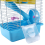 Pet Cage Hamster Cottage with Skylight Double Layer House Blue 5