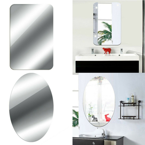 Mirror Wall Sticker Rectangle Self Adhesive Films Mirror Foil 1