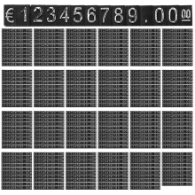 30Sets Plastic Cubes Price Display Tags Adjustable Number Label