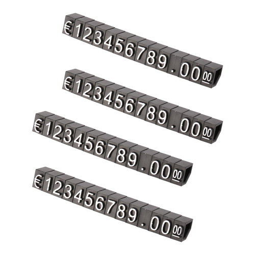30Sets Plastic Cubes Price Display Tags Adjustable Number Label 1