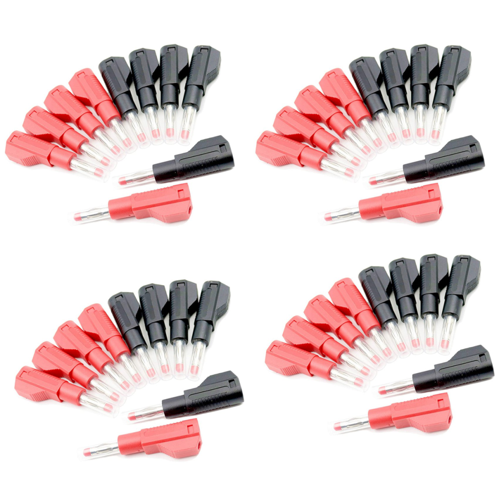 10 Sets Retractable Sheath 4Mm Banana Plug Connectors Plugs Adapter 4713866722974