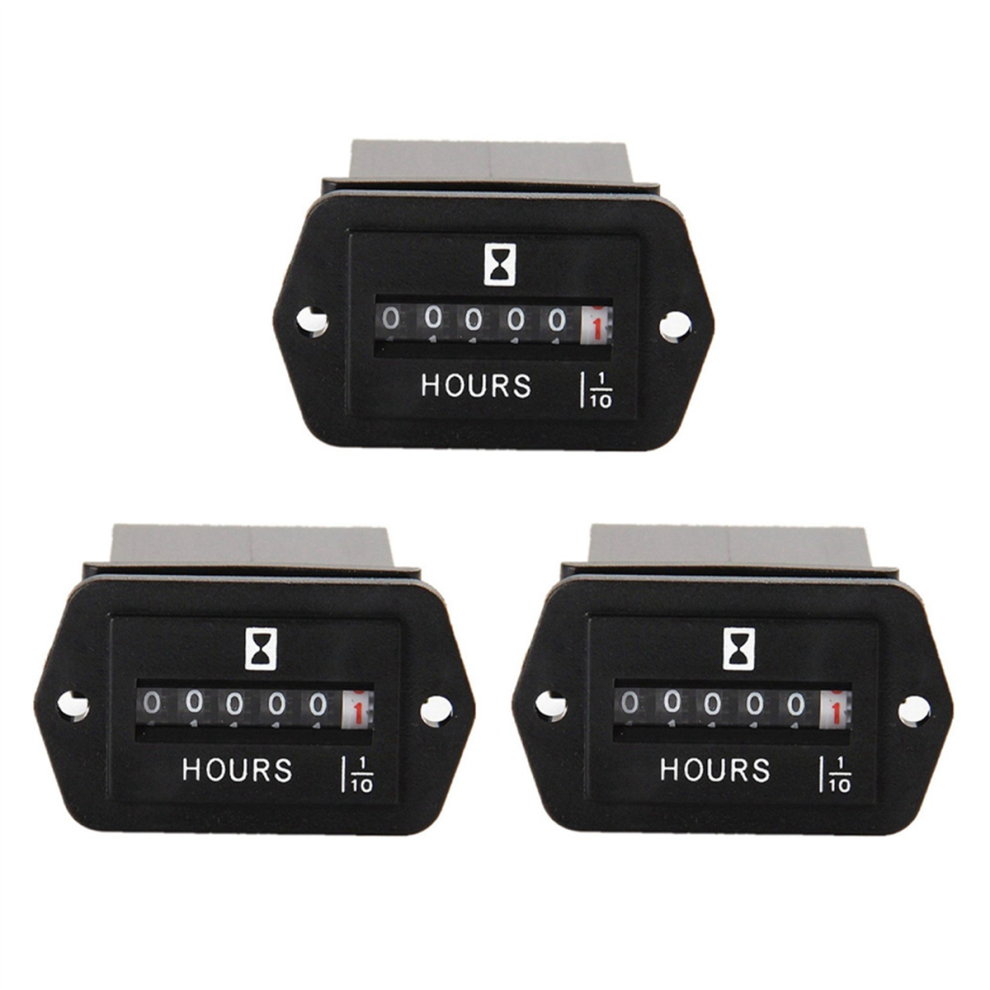 Dc10v-80V Mechanical Hour Meter For Engine Generator Boat Automobiles 4713866753510
