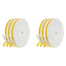 Selvklæbende skumtape til dør, 6 mm bred x 3 mm tyk, 3 stk. hvid