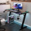 Black Gaming Desk with LED Lights, Workstation PC Study Table 2