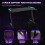 Black Gaming Desk with LED Lights, Workstation PC Study Table 6