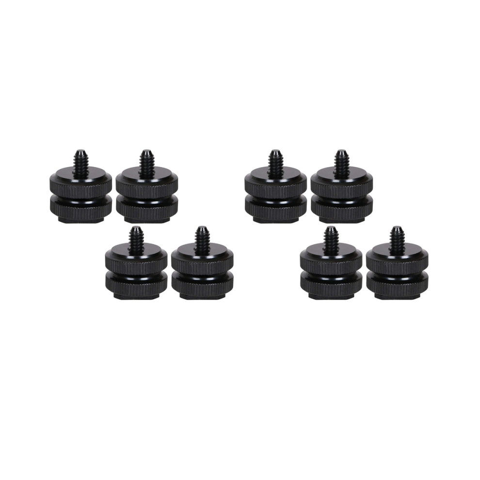 Camera Hot Shoe Mount To 1/4Inch-20 Tripod Screw Adapter (Pack Of 8) 4713866758287