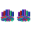 400 Pieces Plastic Poker Chips Game Chips 4 Colors Counter Card, 1 1