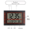 Digital Wall Clock LCD Number Time Temperature Calendar Alarm Silver 2