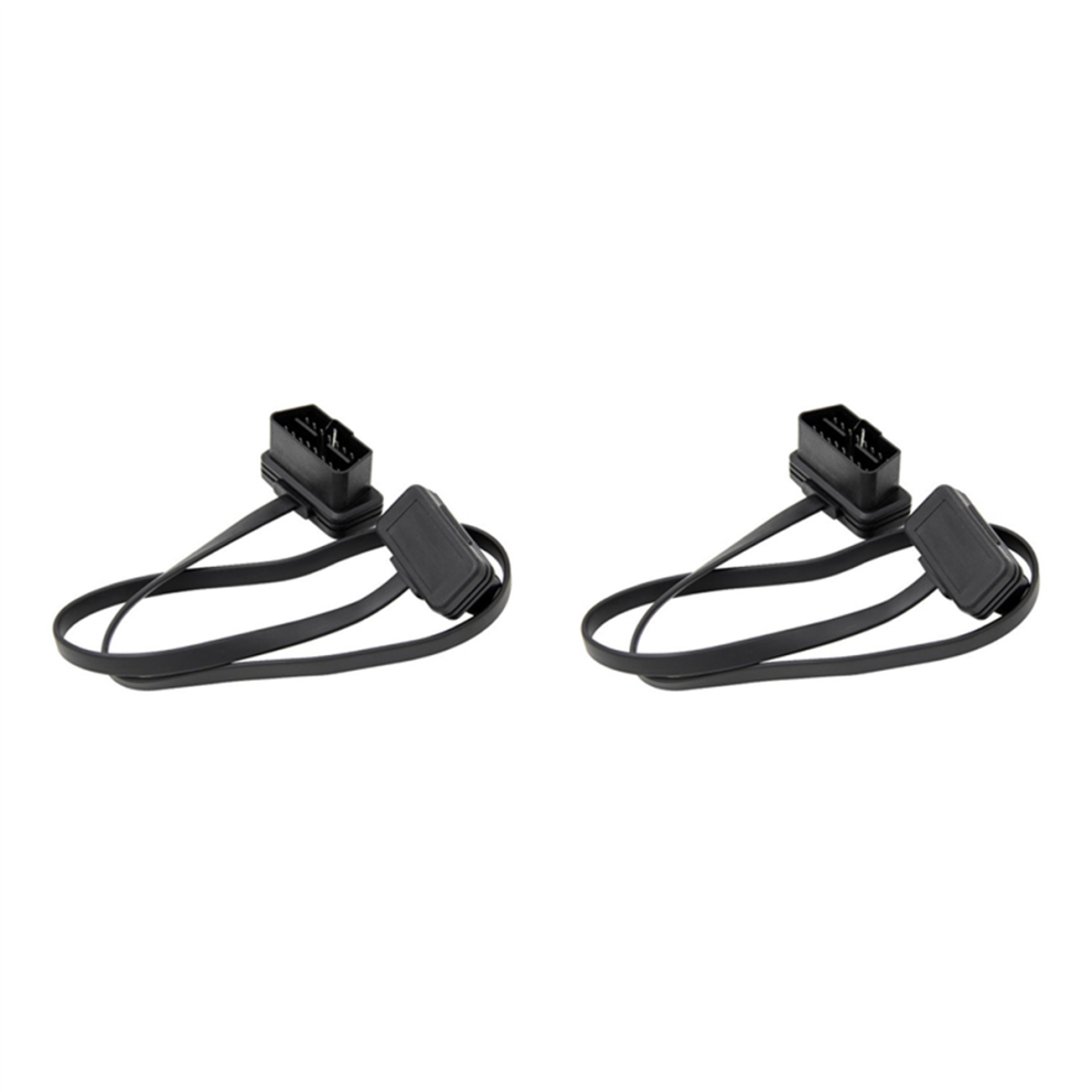 Car Elbow Obd2 16 Pin Male To Female Flat Diagnostic Extension Cable 4713866723483