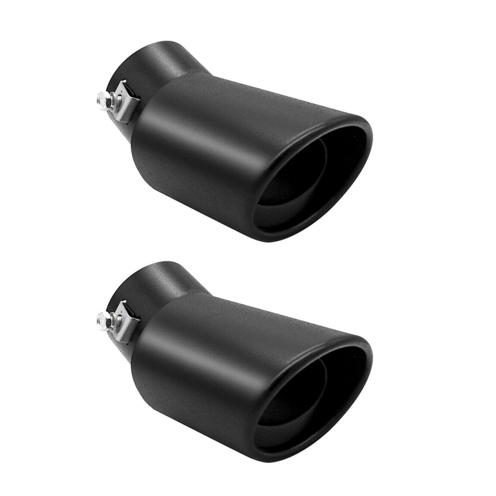 Car Trim Exhaust Pipe 63Mm Bend Muffler Tip Tail Throat Black 4713866781810
