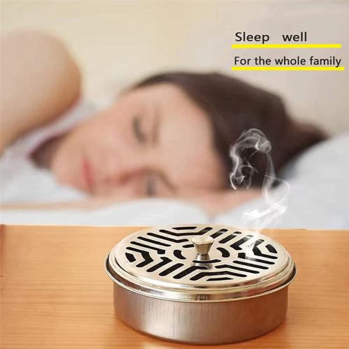 2X Stainless Steel Holder, Fireproof Mosquito Spiral Container 2