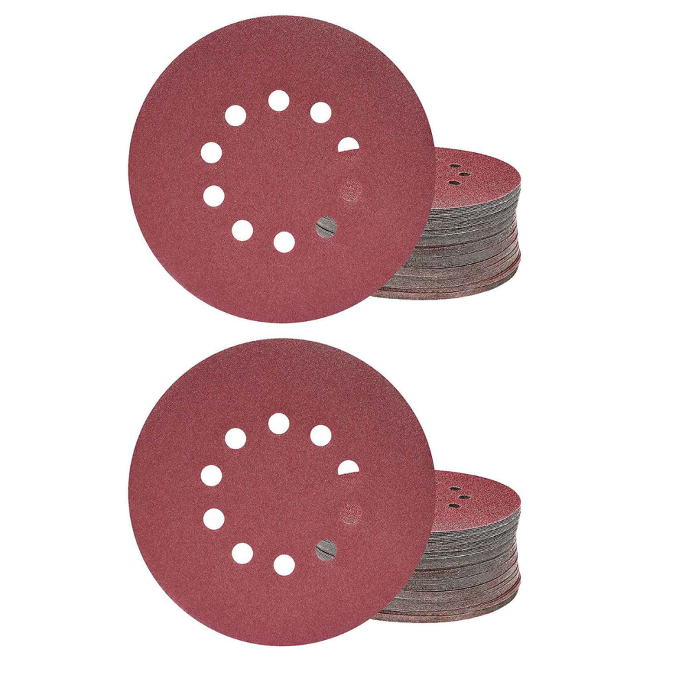 225Mm Sanding Discs,25Pcs P120 Grit 10 Hole Round Sandpaper 4713866781216