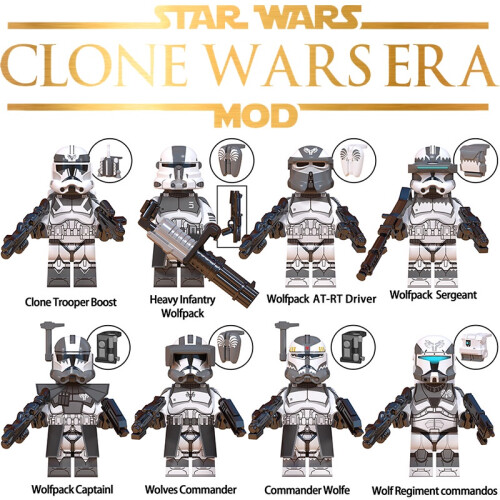(Wolfe)Star Wars The Clone Wars Building Blocks Wolfpack Wolfe Assembled Toys Puzzle 1