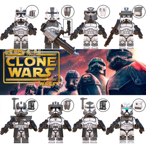 (Wolfe)Star Wars The Clone Wars Building Blocks Wolfpack Wolfe Assembled Toys Puzzle 2