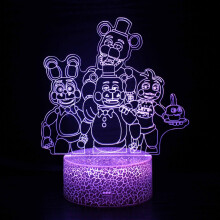 Five Nights At Freddy Luce Notturna Led Telecomando Colore Forniture per Teen Camera da Letto