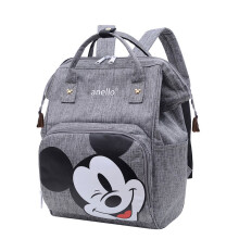 (Gray)Mickey Mummy Baby Diaper Nappy Backpack Travel Multifunction Capacity Large