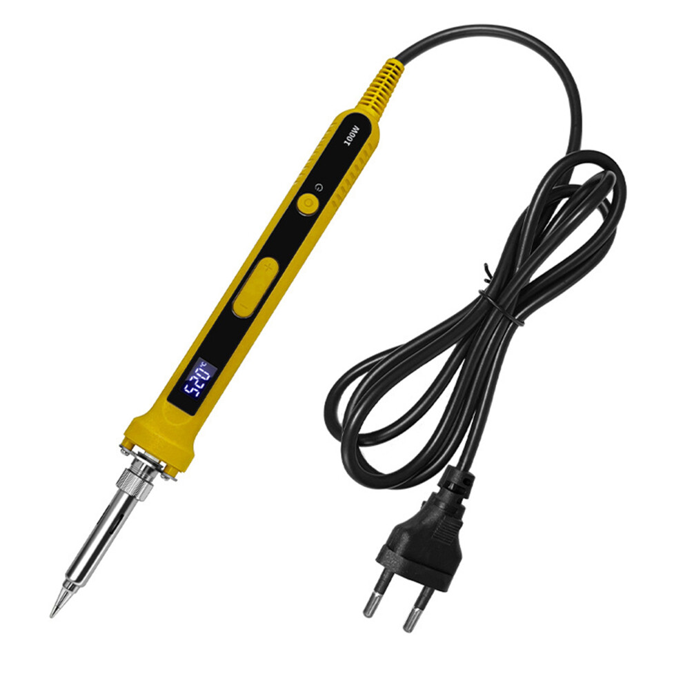 (Yellow EU) Precision Temperature Control Electric Soldering Iron With LCD Display-image-OPC-PJVQYZ8-NEW