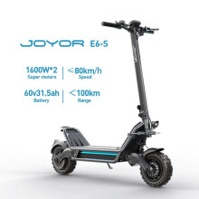 Trottinette électrique Joyor E6-S 11''-moteur 2*1600-batterie 31,5AH-freins hydrauliques avant et arrière-déverrouillage NFC.