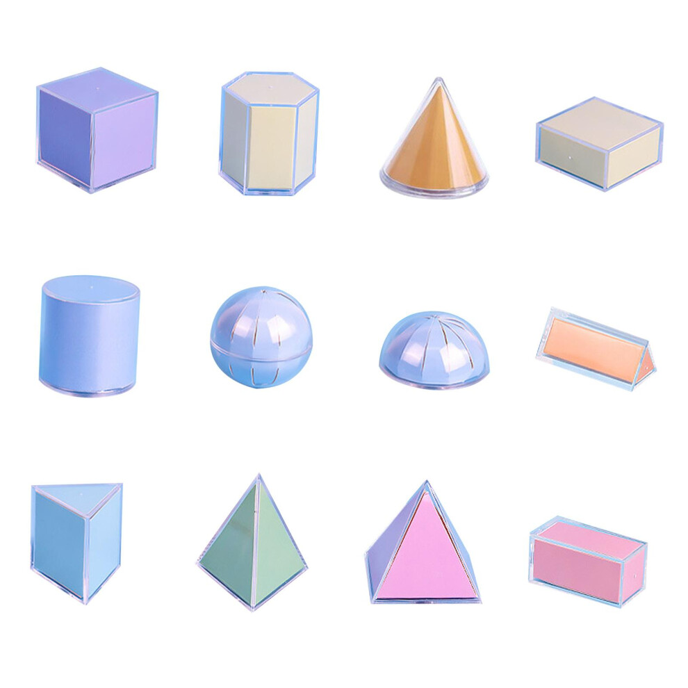 Geometric Shapes Blocks Set 3D Geometric Solids for School Supplies-image-OPC-PJVRKDX-NEW