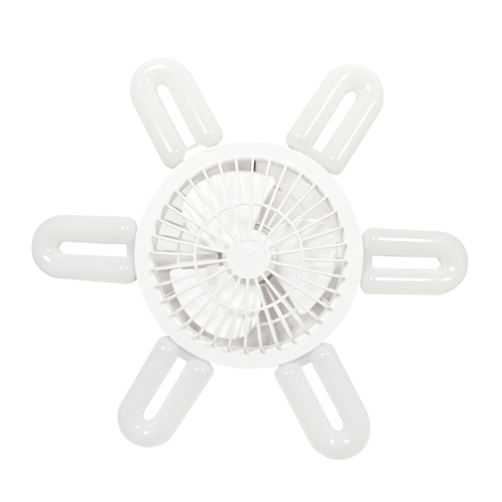 (white, 6leaf fan light) Rechargeable Portable Fan Stable Wind Output For Family Life Versatile-image-OPC-PJVRVW5-NEW