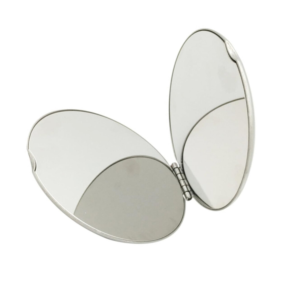 Faltbarer Doppel Sided Kosmetikspiegel Aus Stahl Tragbarer Handspiegel FÃ¼r Reisen Kompakt Elegantes Design Ideal FÃ¼r Damen