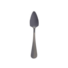 Stainless Steel Grapefruit Spoon Black - Serrated Ice Cream Dessert Spoon for Fruit Coffee Mixing Kitchenware