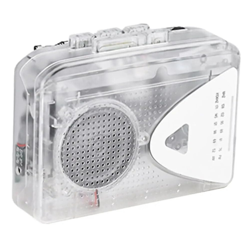 Cassette Player With Transparent Design, Fm/Am Radio, External Speaker, Stereo Sound For Music Playback 6038364373878