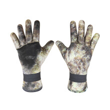 Camo Diving Gloves 3 mm with Belt Buckle for Diving Snorkeling Fishing Water Sports Size M L