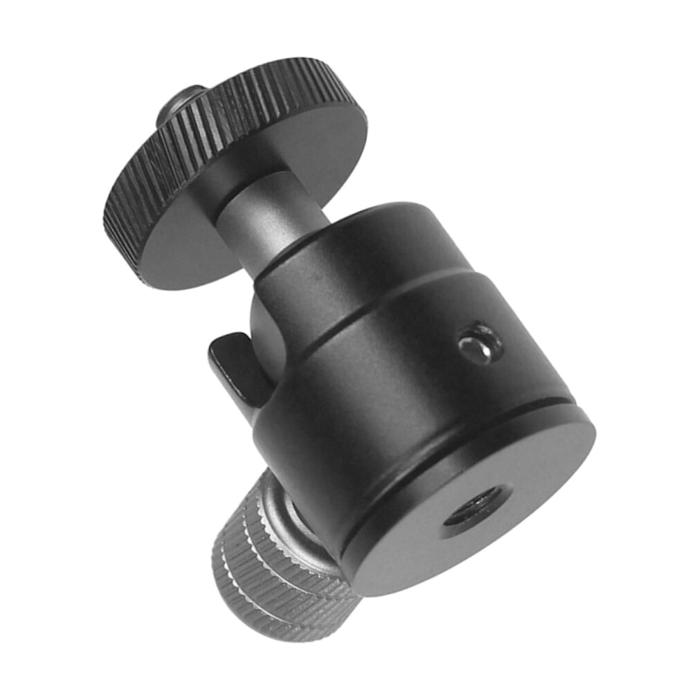 Stand Adapter Clamp Mount Tripod Head Rotatable Camera Holder Microphone Accessory Aluminum Alloy Light/Black 6447073741869