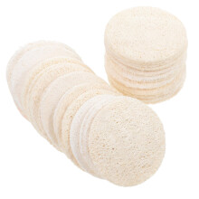 Luffa Facial Scrub Pads Set 36 Pieces Natural Exfoliating Face Washers Multi-Purpose Soft Texture
