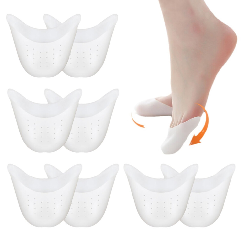 Silicone Toe Protectors 4 Pairs Gel Toe Caps Soft Gel Pads for Ballet Pointe Shoes High Heel Protection