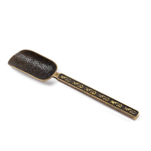 Tea Spoon for Tea Ceremony, Kung Fu Tea Set, Gold, 15.7 x 3 cm, Tea Spoon and Tea Dispenser, Tea Leaf Spatula