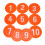 Soccer Nonslip Floor Marker Numbered Floor Spots for Training, Durable Rubber, Color-Coded, 10cm Diameter 1