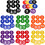 Soccer Nonslip Floor Marker Numbered Floor Spots for Training, Durable Rubber, Color-Coded, 10cm Diameter 4