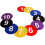 Soccer Nonslip Floor Marker Numbered Floor Spots for Training, Durable Rubber, Color-Coded, 10cm Diameter 2