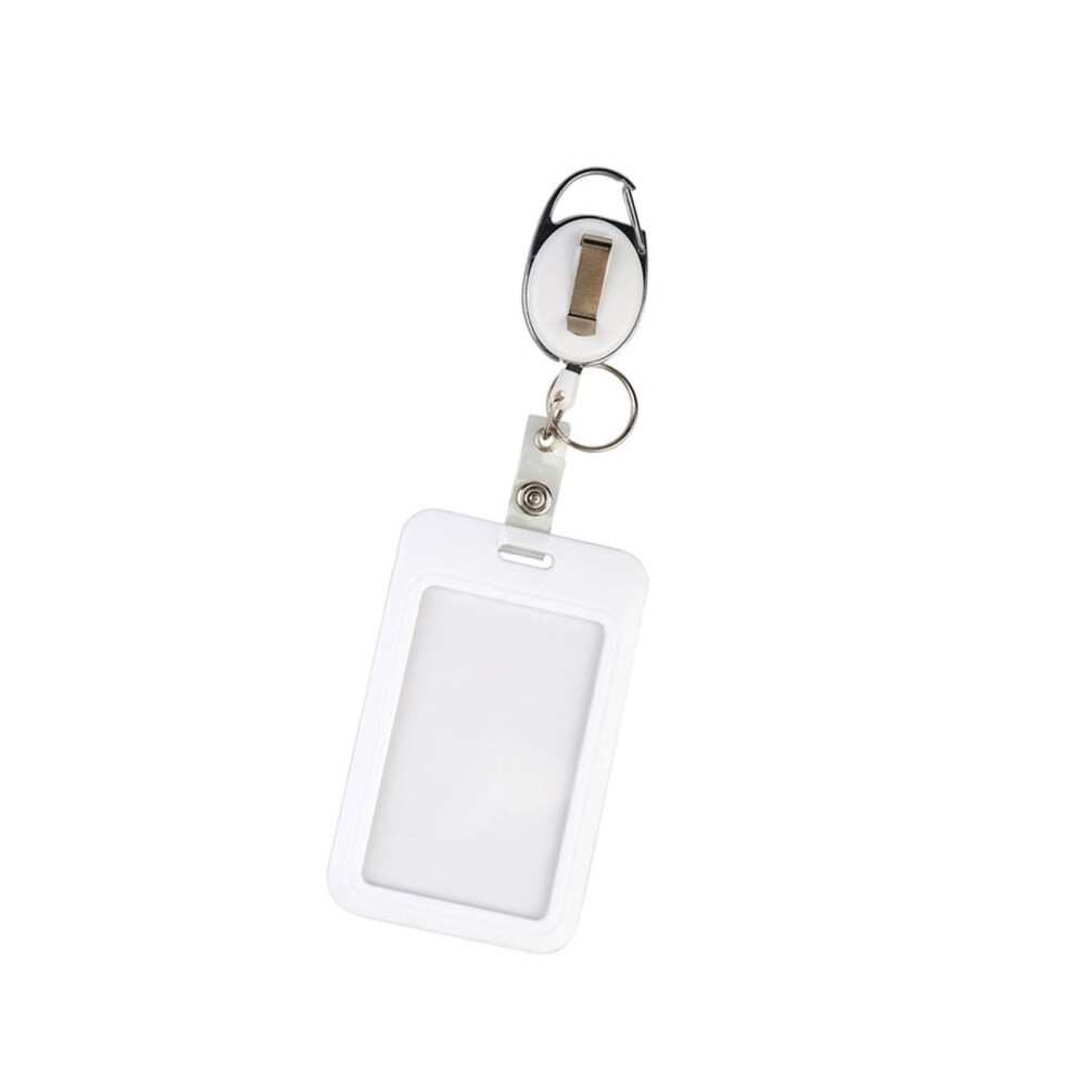 White Portable Sturdy Retractable Ids Badge